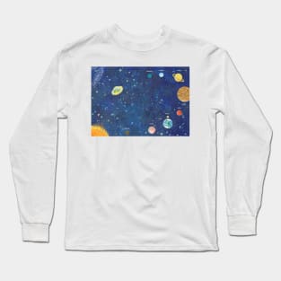 Martian spaceship in our Solar System Illustration Long Sleeve T-Shirt